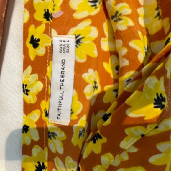 Faithfull the Brand Jasper midi skirt size 8 - Picture 4 of 12